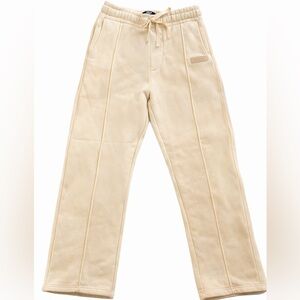 DR Essentials Cream Fleece Sweatpants Streetwear Joggers XL NWOT
